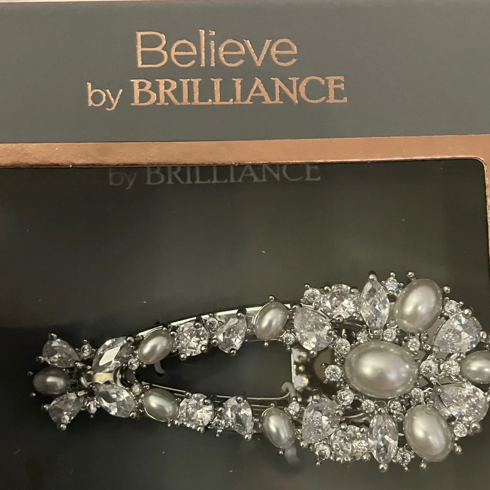 Believe by Brilliance Silver Hair Clips